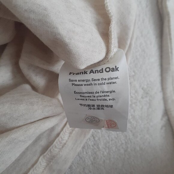 Frank & Oak Women's Size XS Oatmeal Long Sleeve Jersey Button Up Cotton Shirt - Picture 6 of 12